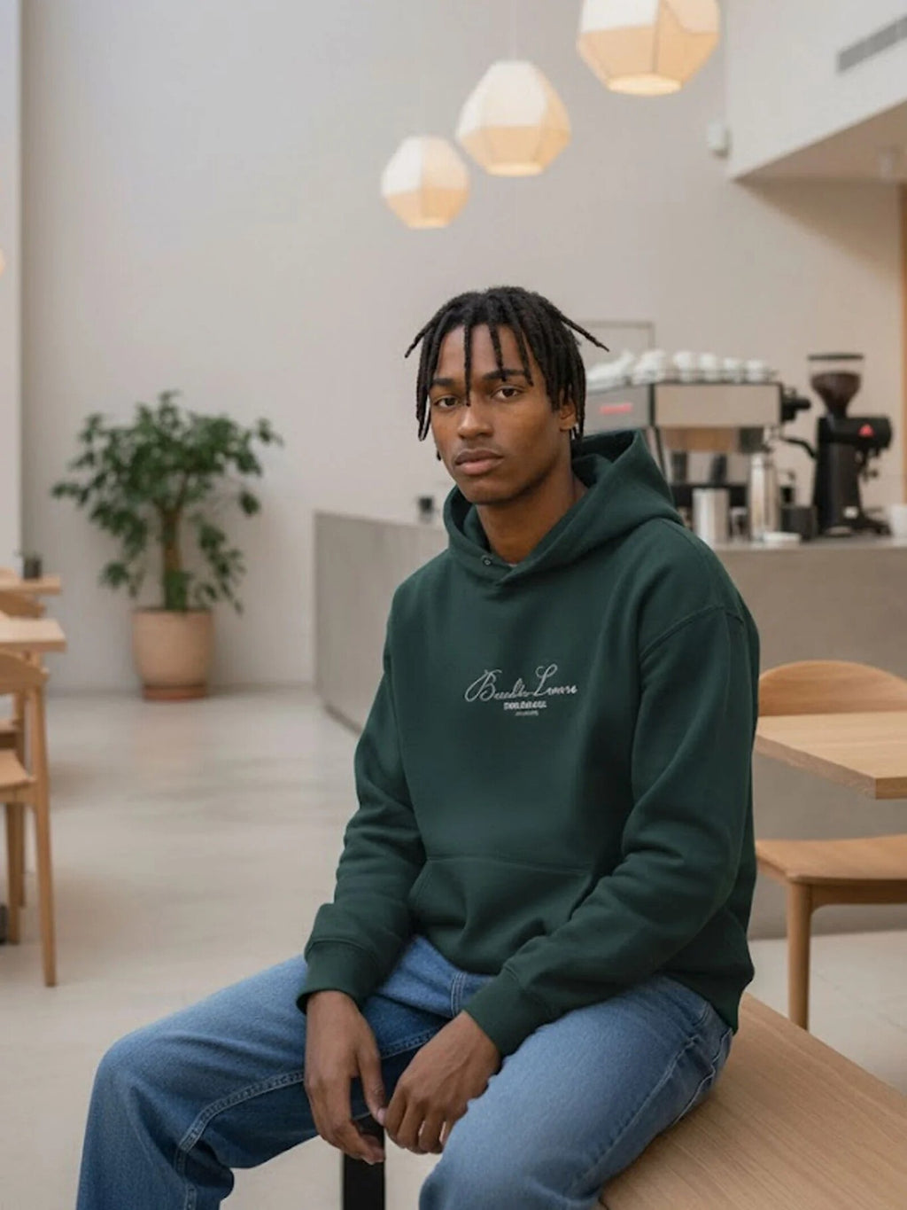 Sudadera Loco Monky Bendita Locura Verde oscuro