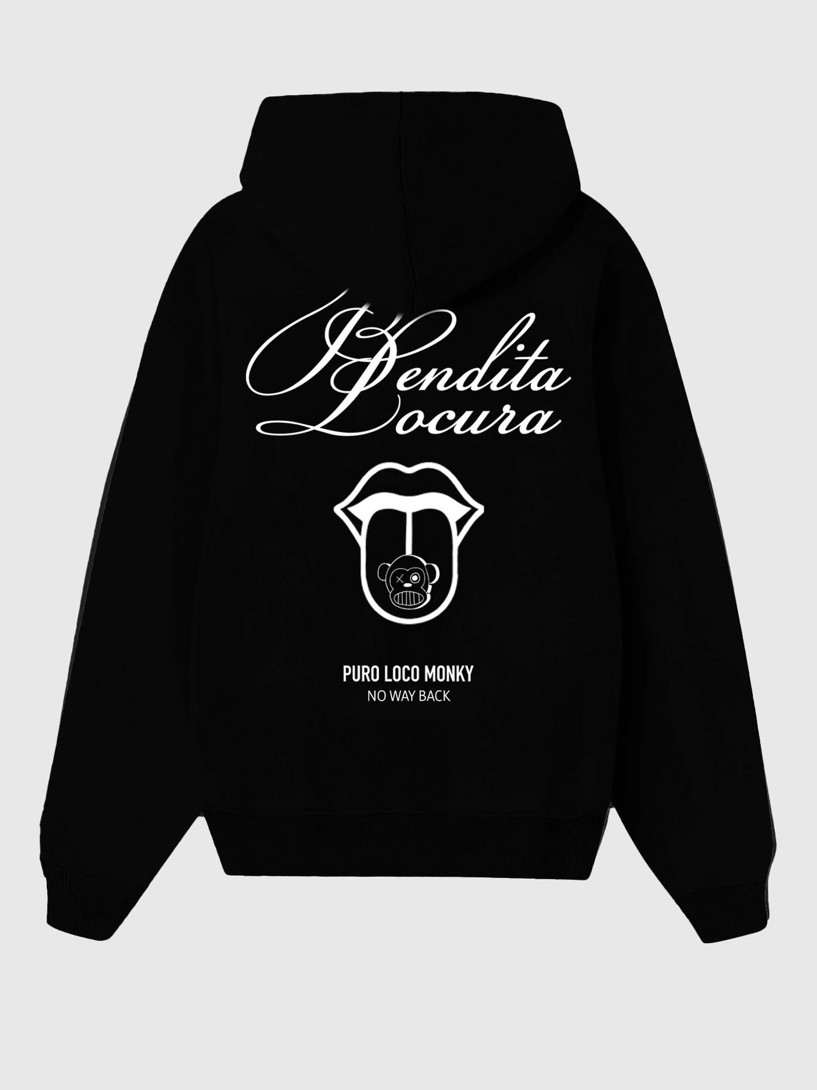 Sudadera Loco Monky Bendita Locura III Negro