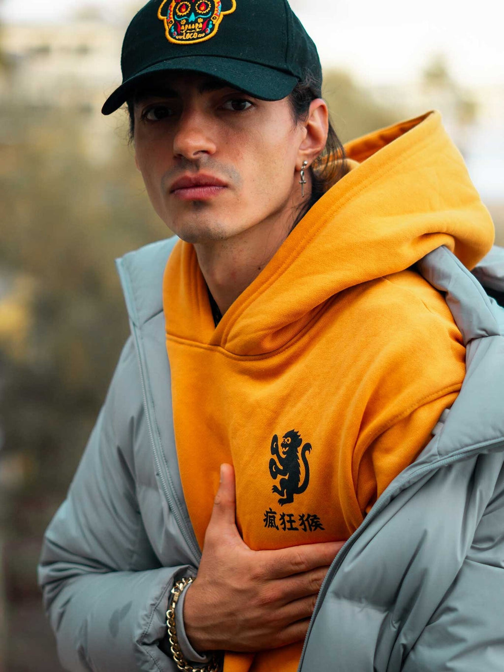 Sudadera Loco Monky New Year Mostaza