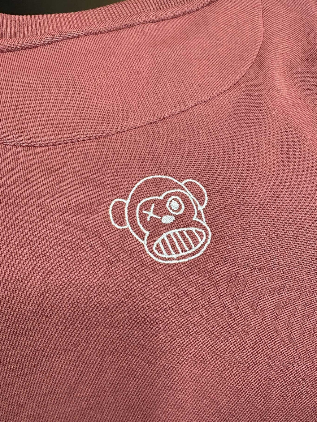 Sudadera Loco Monky Bendita Locura Oversize Vino
